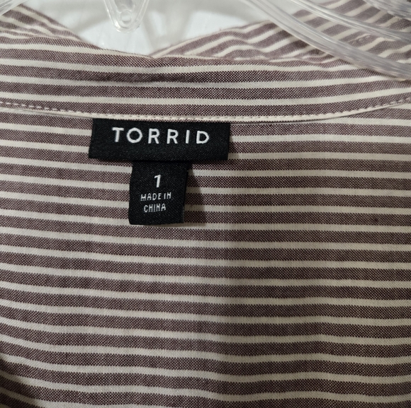 Torrid Striped Dress with Pockets, Torrid Size 1, Cotton Blend, EUC - Picture 5 of 8